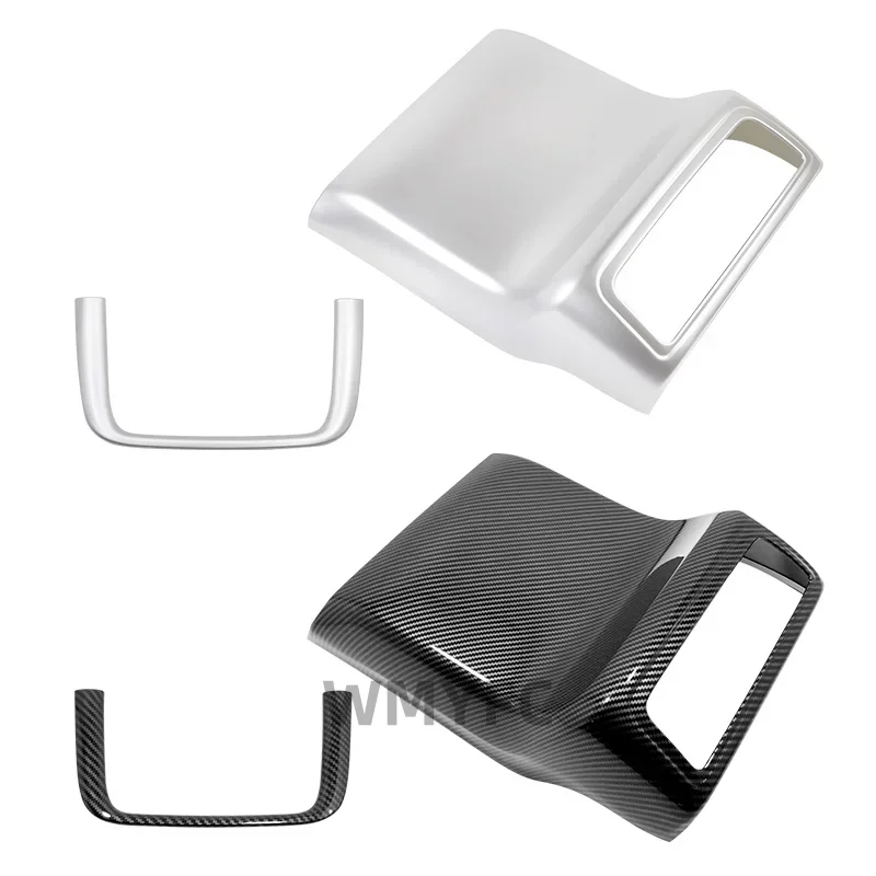 For Toyota Highlander 2014 2015 2019 ABS Rear Center Console Anti-Kick Panel & U-Shaped Trim Cover Set
