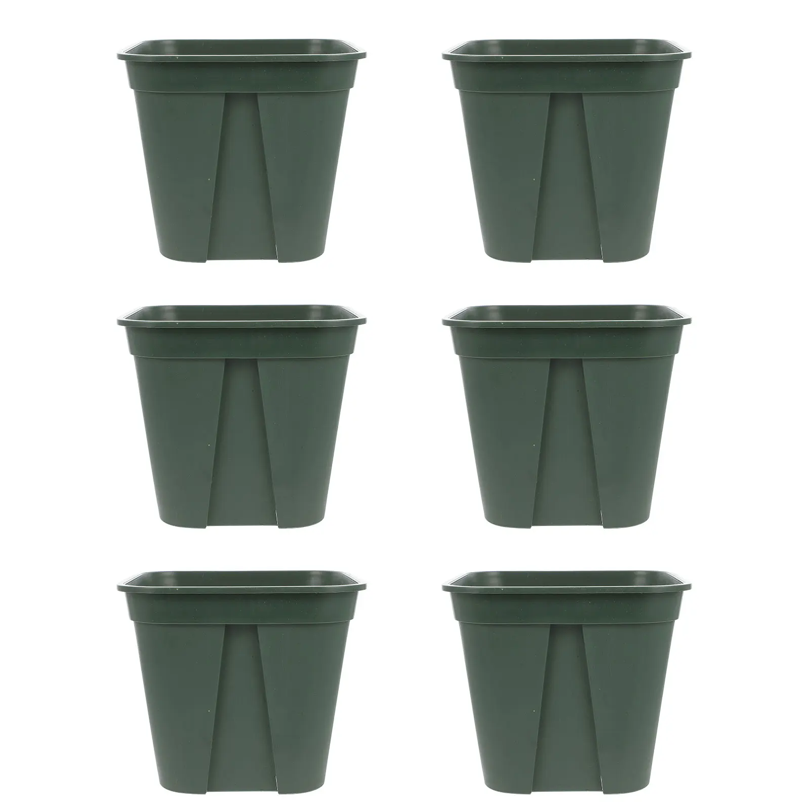 

6Pcs Root Control Plant Pots Plastic Gardening Containers Square Flowerpots Breathable Design Drainage for Indoor Nursery