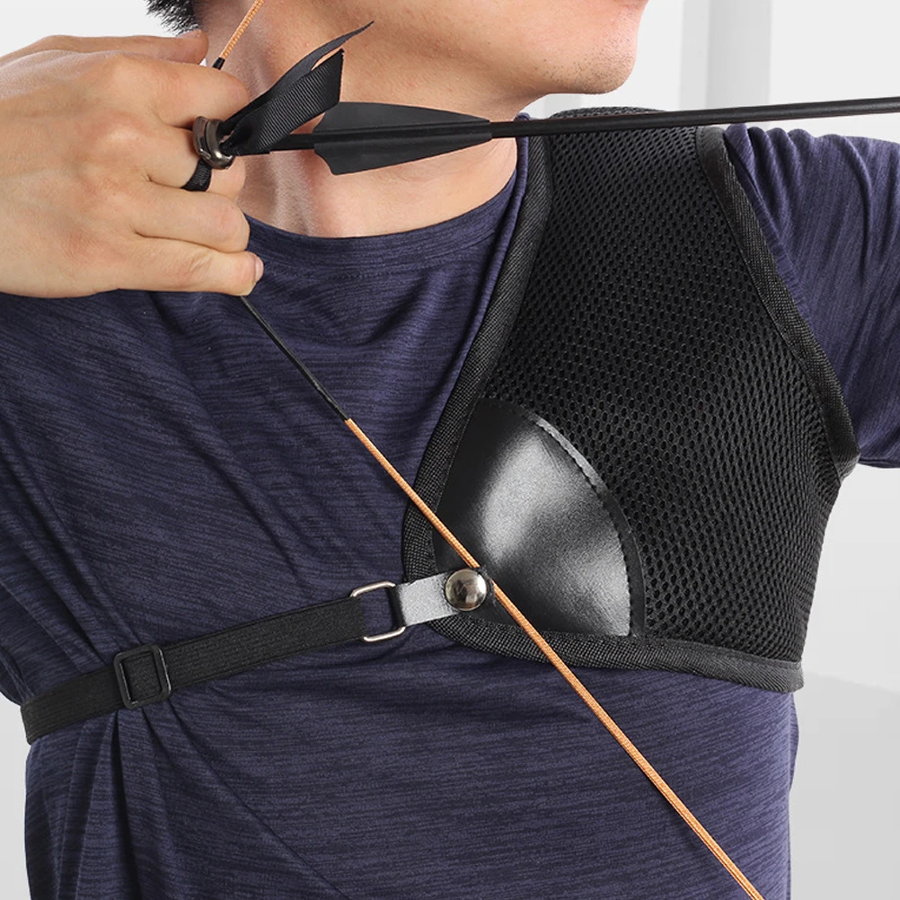 Archery Chest Protector Adjustable Breathable Lightweight Chest Guard Ergonomic Protective Guard for Female and Beginner Archery