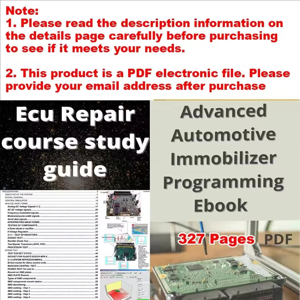 Repair ECU Course Study Guide ECU Teaching PDF File EEPROM TEST Programming SMD Digital Central Simulator Diagnostic Learn Tools
