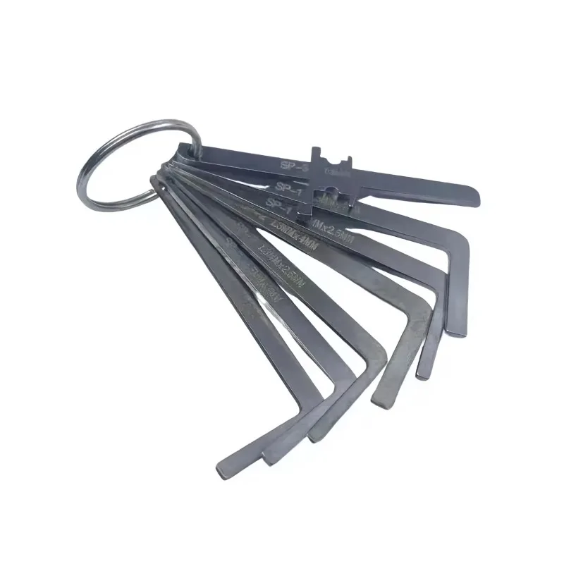 High Quality Practical Locksmith Tool 7 Pieces / Kit Replacement Turning Tool / Double Head Tension Wrench Tool