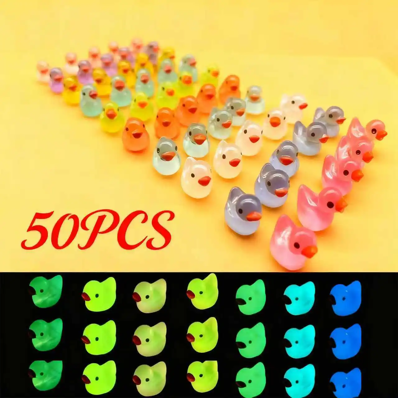 Cute Colorful Glowing Night - Light Small Duck Figurines for Decorations Ideal for Adding a Charming Touch to Any Space