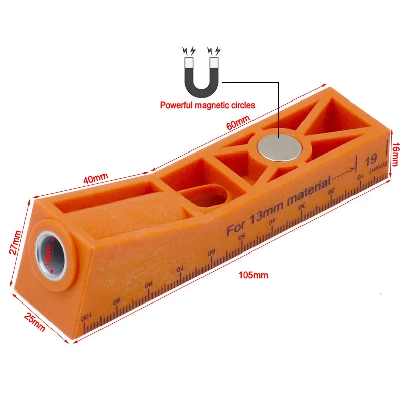 Hole Drilling Positioning Woodworking Punch Locator Guide Angle Drill Bit Tool Positioner Jig Oblique Hole Holder Kit