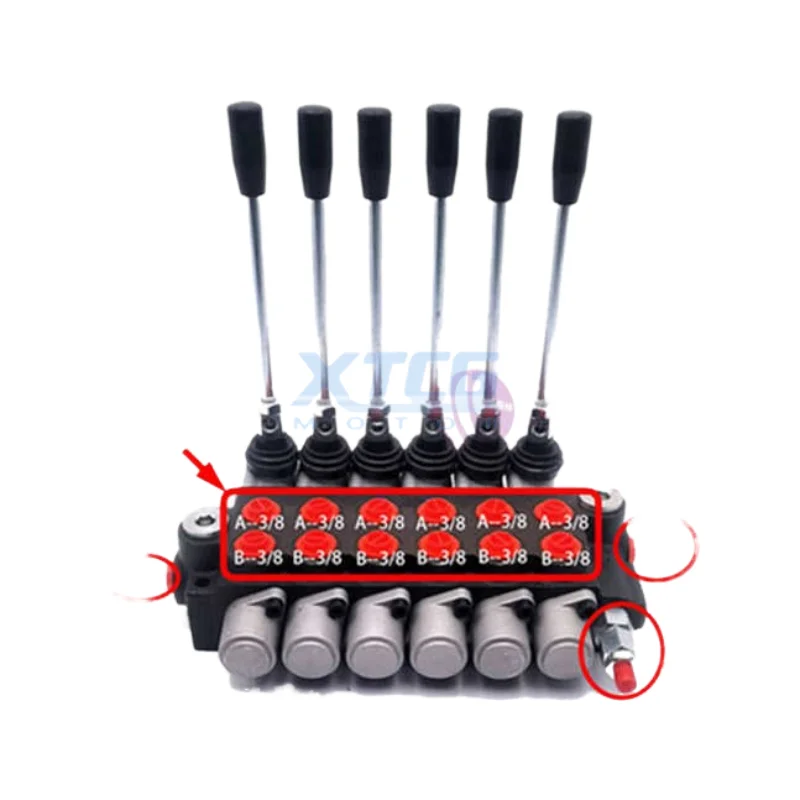 

Hot Selling Monoblock Directional Control Valve P40 P80 P120 Series 1-7 Lever Hydraulic Reversing Valve