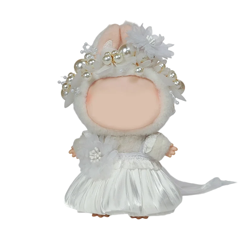 Para roupas labubu 15cm - conjunto de roupas de boneca de verão de 6 peças |   DIY divertido vestir roupas e acessórios fofos presente