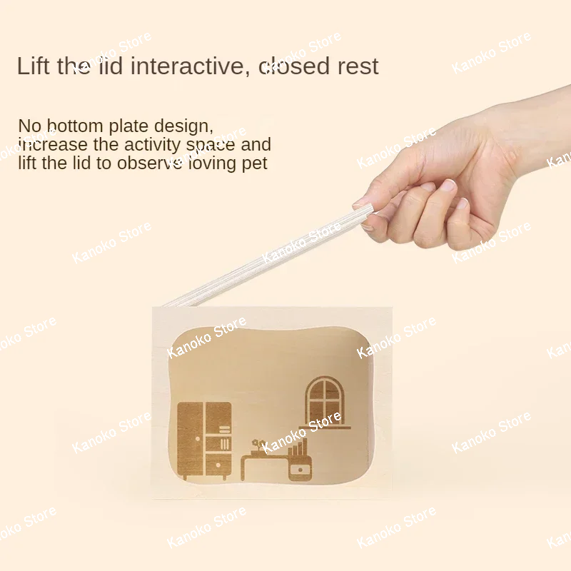 Reino secreto, casa de madera para hámster, laberinto de hámsteres, jaula para animales pequeños, accesorios para paisajismo de ratas, túnel de ratón enano