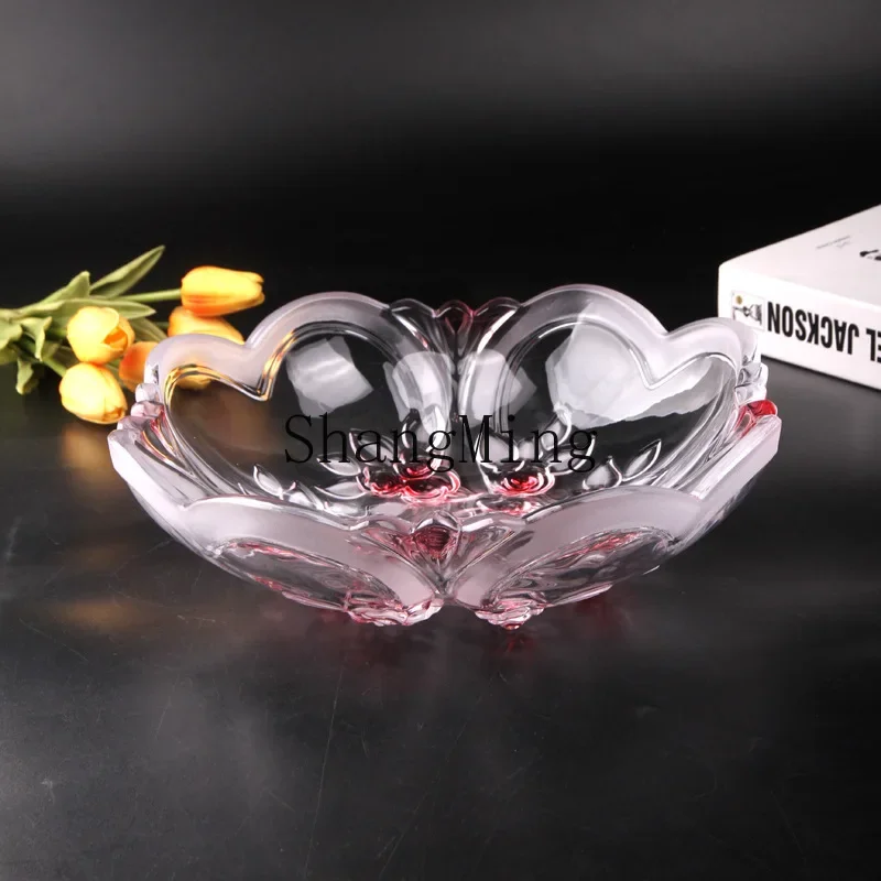 

CL Flevenz crystal glass plum blossom set fruit plate fruit bucket dried fruit plate vase home ornament gift