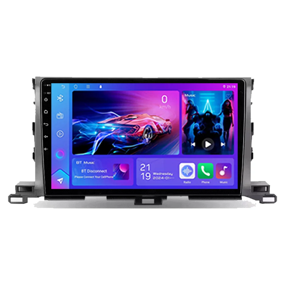 Android 15 Carplay For Toyota Highlander Kluger 3 XU50 2013 2014 - 2019 GPS Navigation Video Car Monitor Car Radio Screen DSP 2k