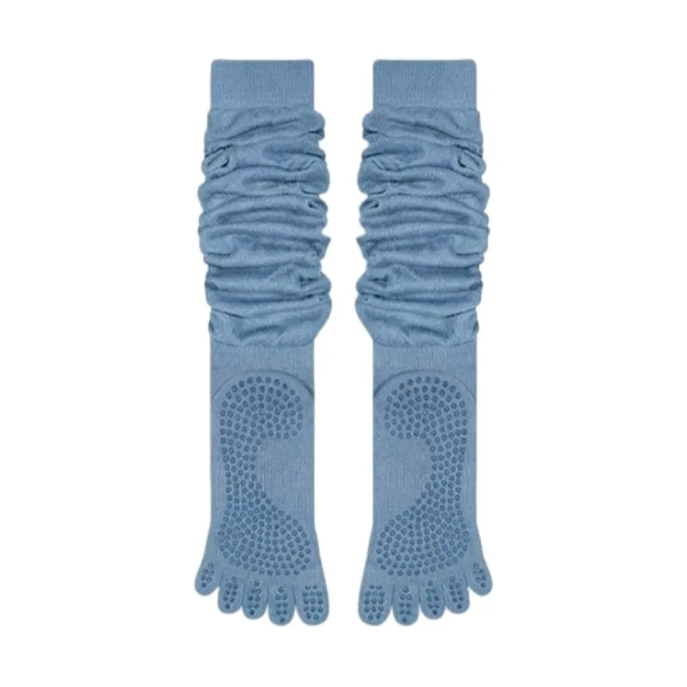 

Comfortable Cotton Five Finger Yoga Socks Split Toe Non-Slip Grips Pilates Socks Breathable Loose Socks Fitness