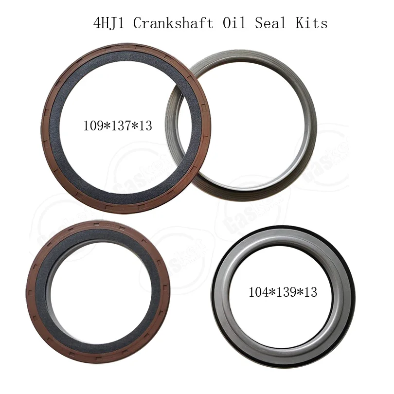 4HF1 4HG1 4HE1 4HL1 4HG1T 4HK1-O 4HH1 4HJ1 6HH1 Crankshaft Front & Rear Oil Seal  Kits For isuzu Engine Parts BZ4219E  BZ4365E