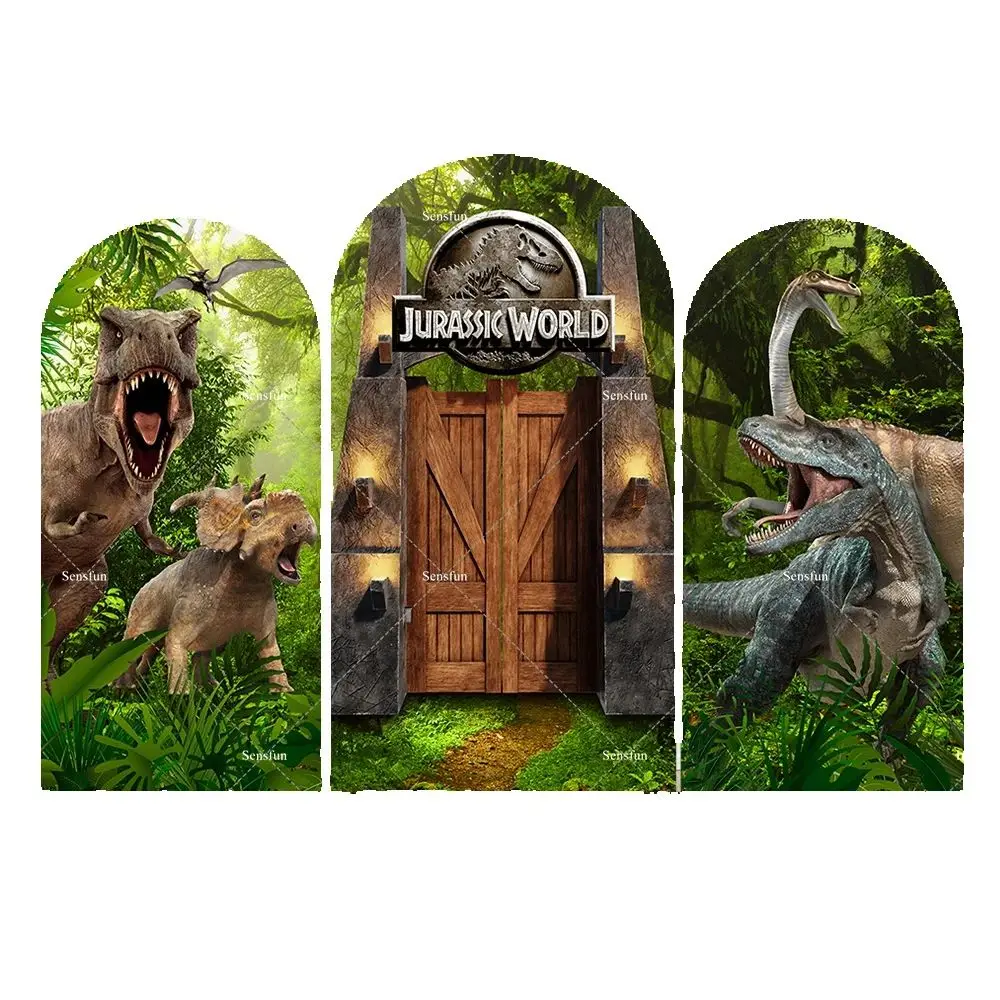 

Dinosaur Jurassic World Boy 1st Birthday Arch Backdrop Wall Party Decor Banner Baby Shower Arched Cover Photo Background
