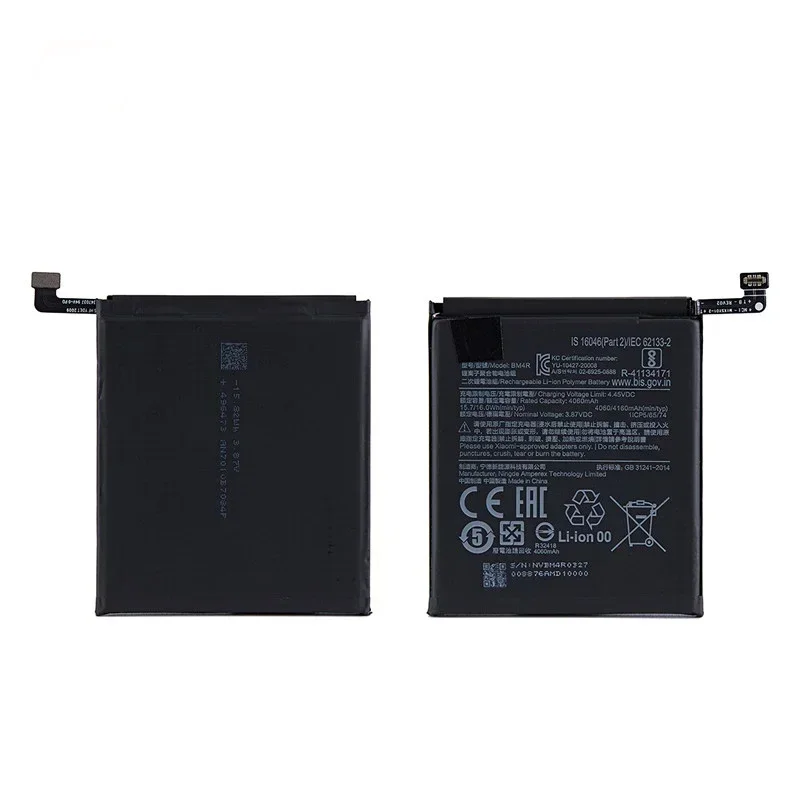 Zupełnie nowa bateria BM4R 4160 mAh do Xiaomi Mi 10 Lite 5G/Mi 10 Lite Zoom Baterie zastępcze do telefonu