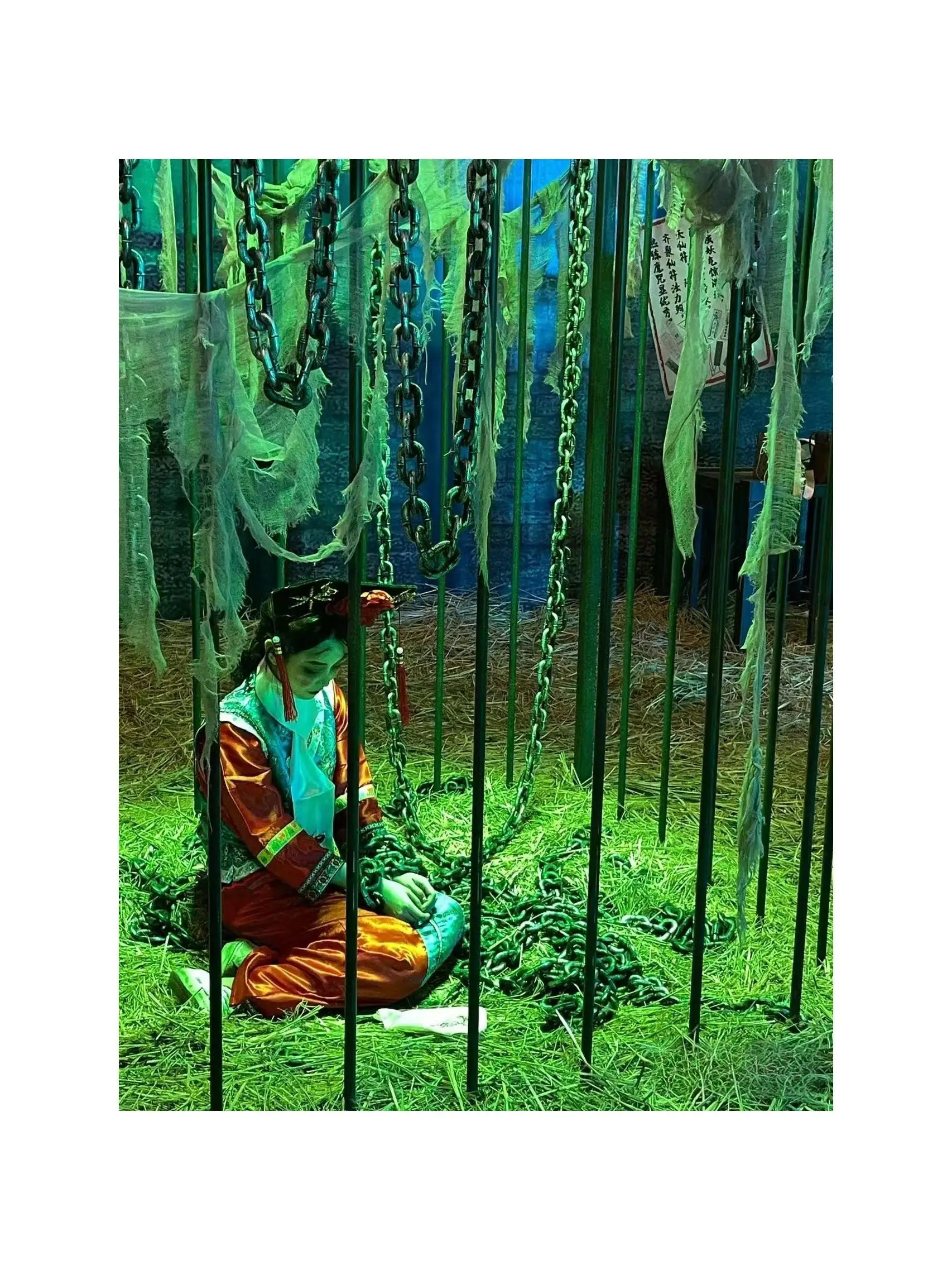 

Одежда с флагом Цин Динаса, женский костюм для выступления на сцене, Хэллоуин, пара, кросспинг, древний китайский женский наряд