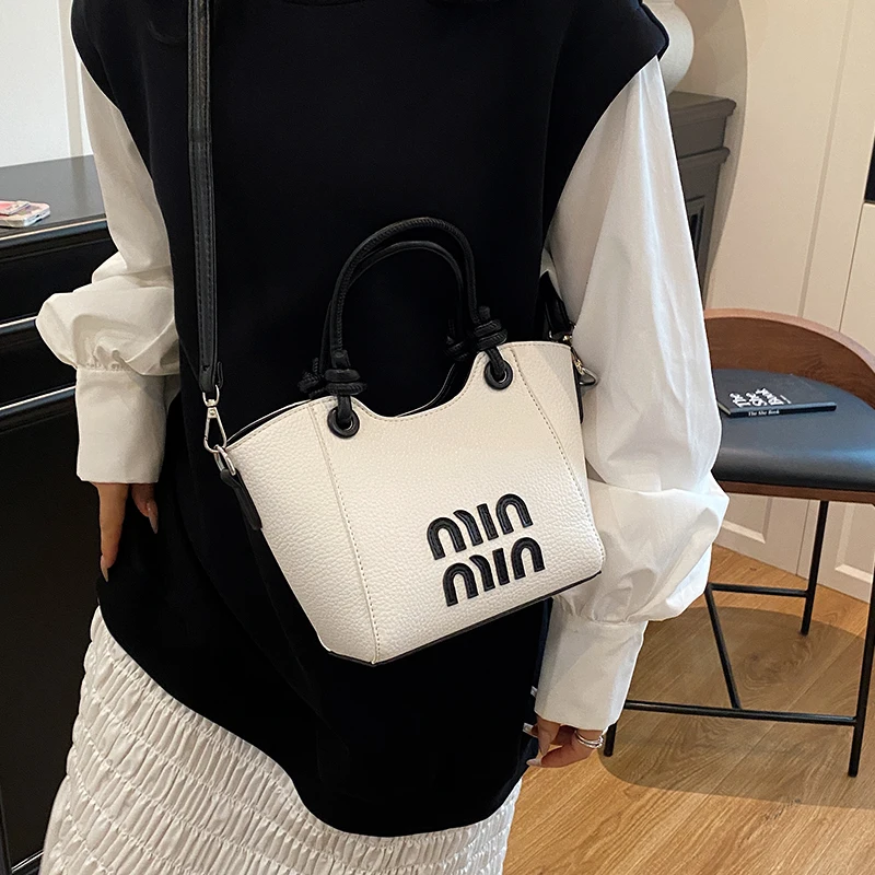 

Роскошная уникальная сумка-мессенджер для женщин, элегантная минималистичная винтажная кожаная сумка через плечо большой вместимости