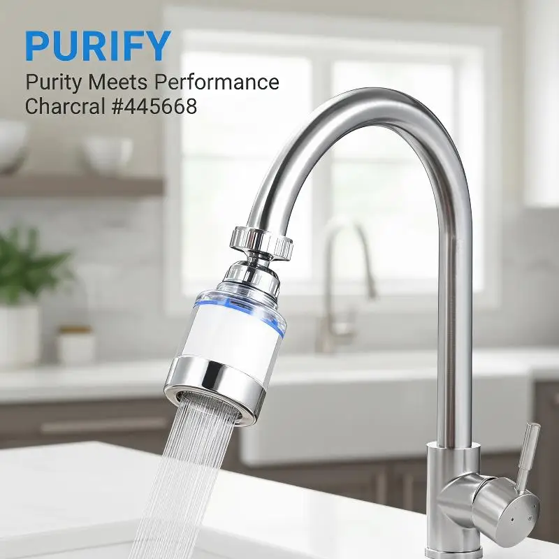 360 Rotating Water Purifier Filter Tap Universal For Kitchen Bathroom Shower Household High Density PP Cotton Filter