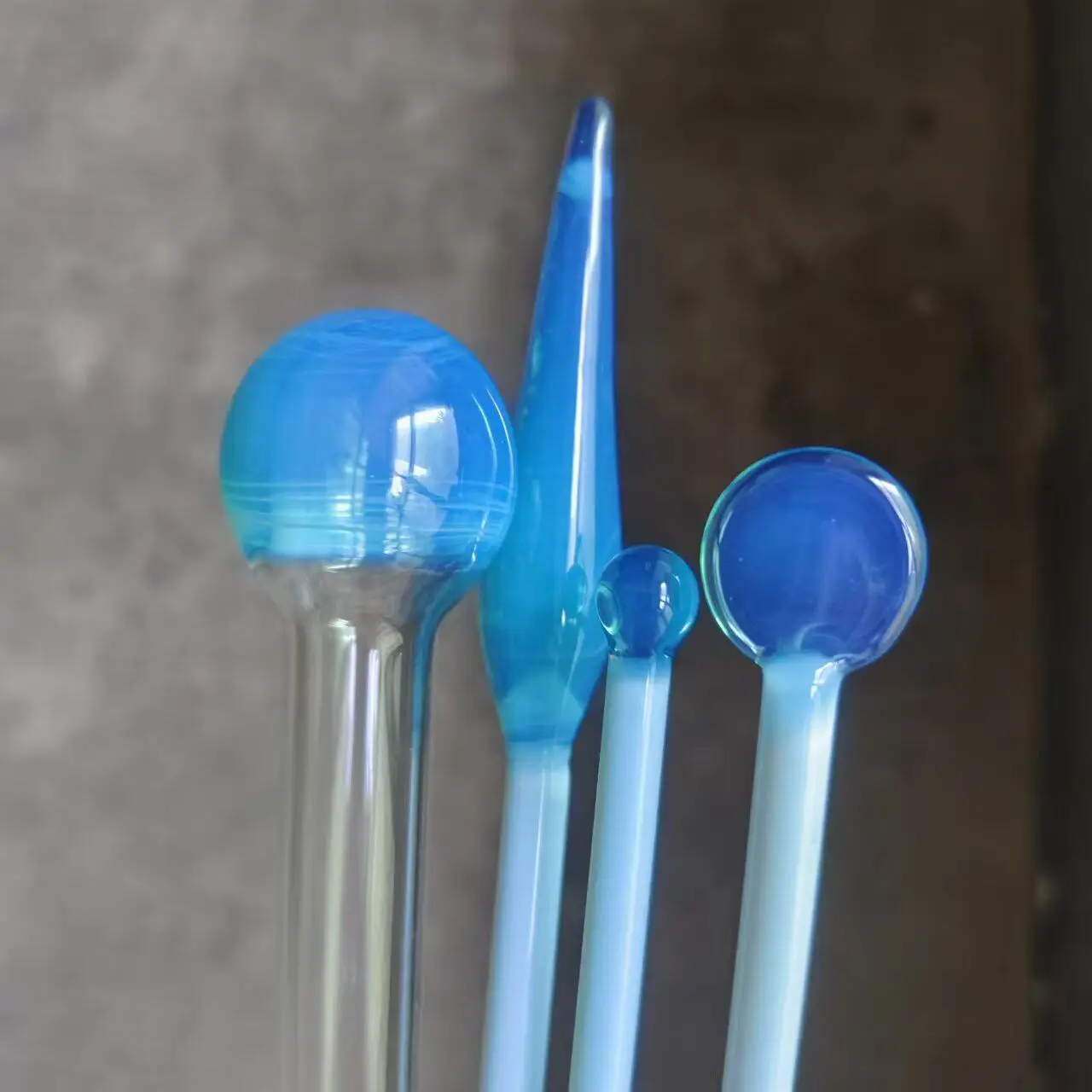 NEW   B18 Light Water Blue Burnt Glass Color Material Lamp Work Glass Rod Color Glass Hard Material High Borosilicate