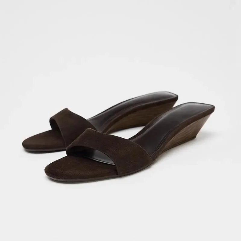 شباشب French Plaza رائعة بكعب عالٍ للنساء صيفية جديدة صنادل مريحة عصرية تصميم فاخر أحذية نسائية #4