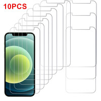 10PCS Tempered Glass Screen Protector for IPhone 14 13 11 15 16 17 Pro Max 12 Mini I Phone XS XR X Plus i16 ScreenProtector Film