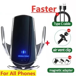 Wireless Car Charger Magnetic Car Phone Holder For iPhone 17 16 15 14 13 12 Pro Xiaomi Samsung Fast Charging Wireless Chargers