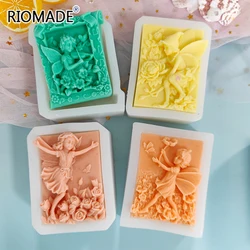 Fairy Angel Silicone Soap Molds DIY Handmade Making Resin Clay Candle Mould Fondant Cake Chocolate Kitchen Baking Bakeware