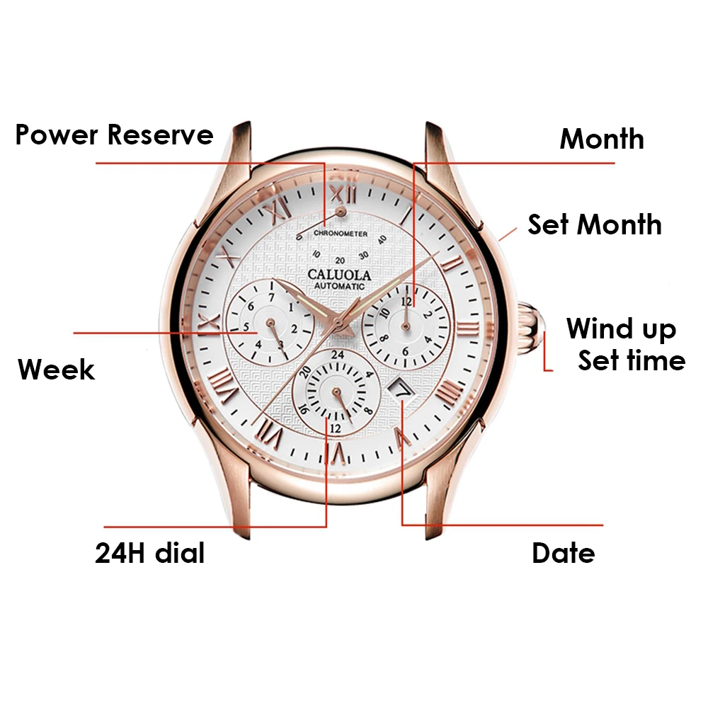 Luxury Automatic Watch Men Miyota 9100 Mechanical Wristwatches 40mm Business Watches 28800vph Movement Clocks CALUNLA 2023 New