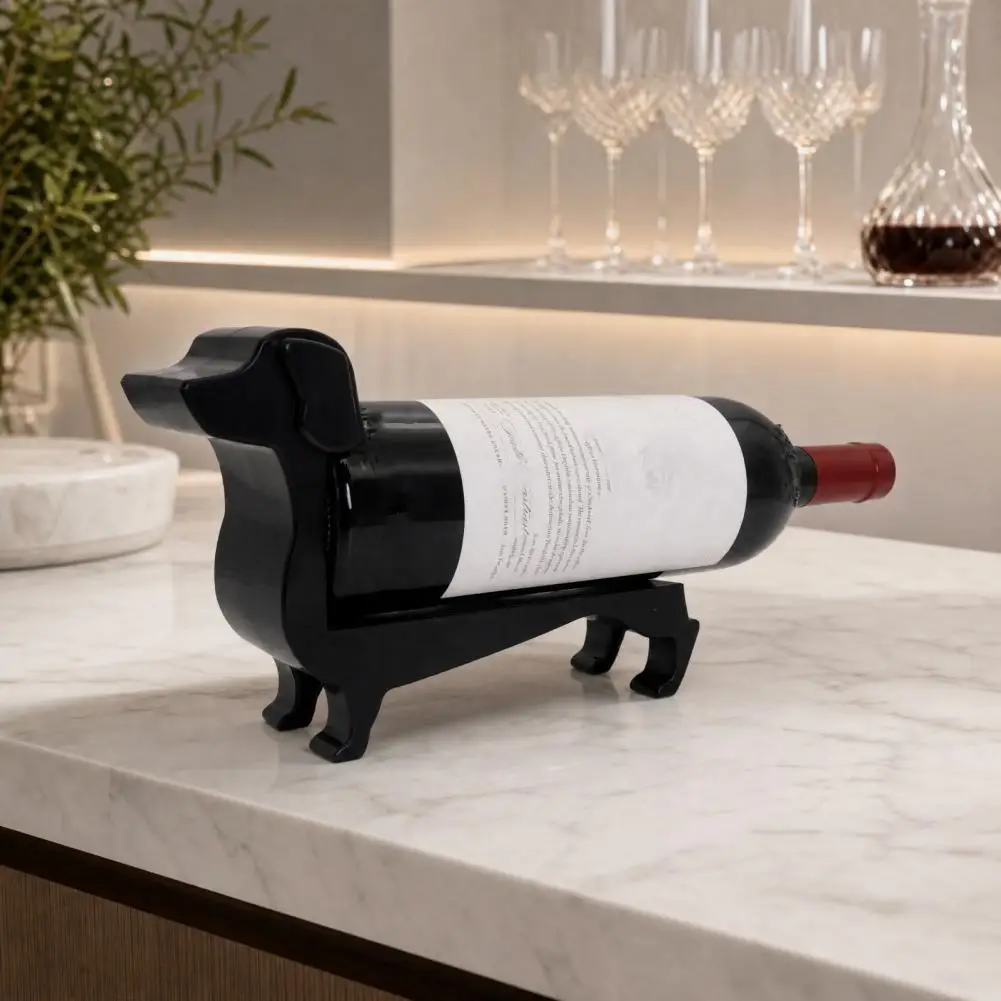 Wine Bottle Rack Smooth Surface Wine Holder Dachshund Dog Wine Rack Bottle Holder Home Bar Decor Gift Decorative for Kitchen