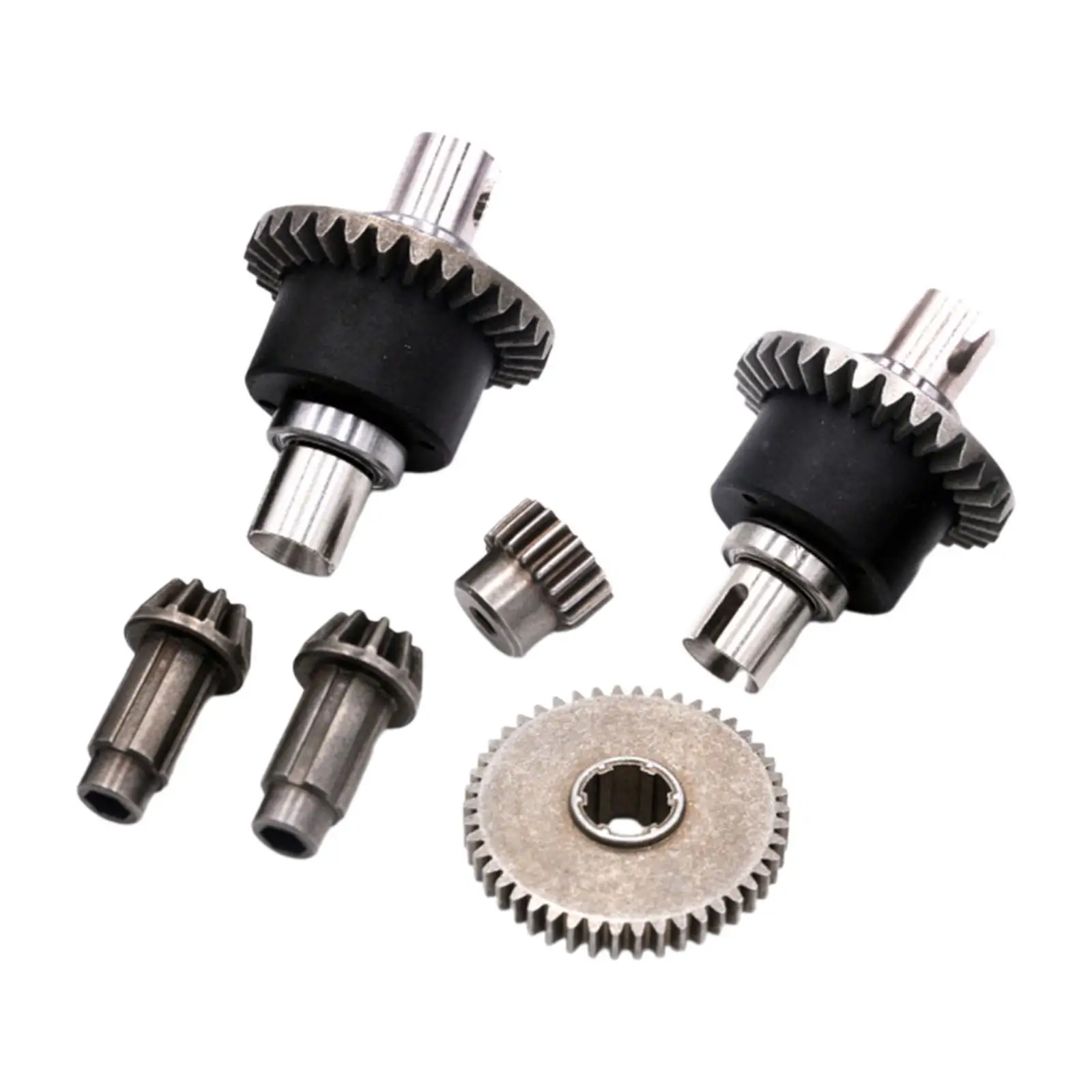 Metal Differential Upgrade Pinion Gears, Main Gear, Motor Gear, and Screw Set Part Accessory for 1:16 16101 16102 RC Car