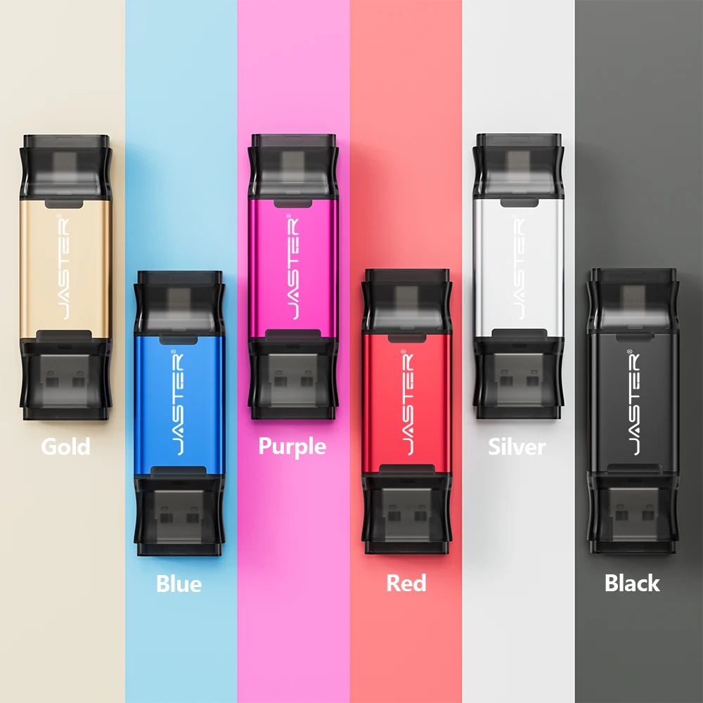 

JASTER Business Gift USB 3.0 Flash Drive 128GB TYPE-C USB3.0 2-IN-1 Pen Drive 64GB High Speed Memory Stick 32GB Blue U Disk 16GB