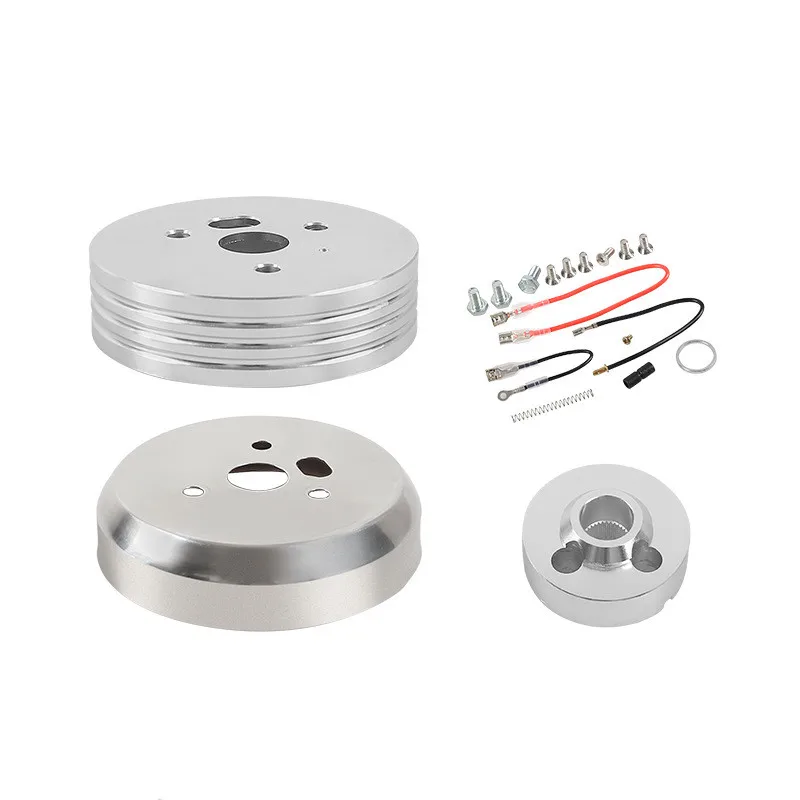 5 & 6 Hole Steering Wheel Polished Hub Adapter For Flaming River, Ididit, GM, Chevy