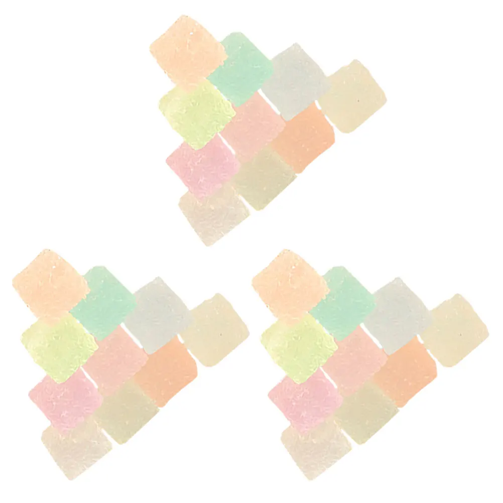 

30 Pcs Simulated Luminescent Sugar Cube Fake Cell Phone Diy Miniature Food Plastic Resin Candy Charms