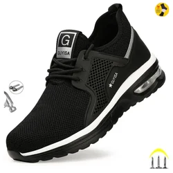 Plus Sise 35-50 Mens Veiligheid Werk Schoenen Onverwoestbaar Luchtkussen Sneakers Anti-Smash Punctie Slip Stalen Neus winter Laarzen