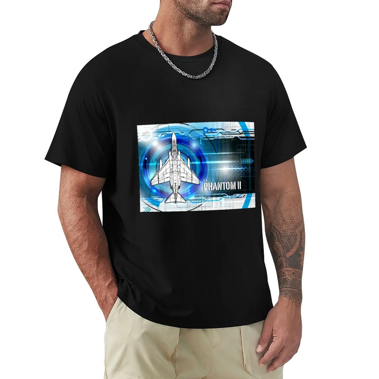 F-4 Phantom II Blueprint T-Shirt Comfortable Daily Wear Tee