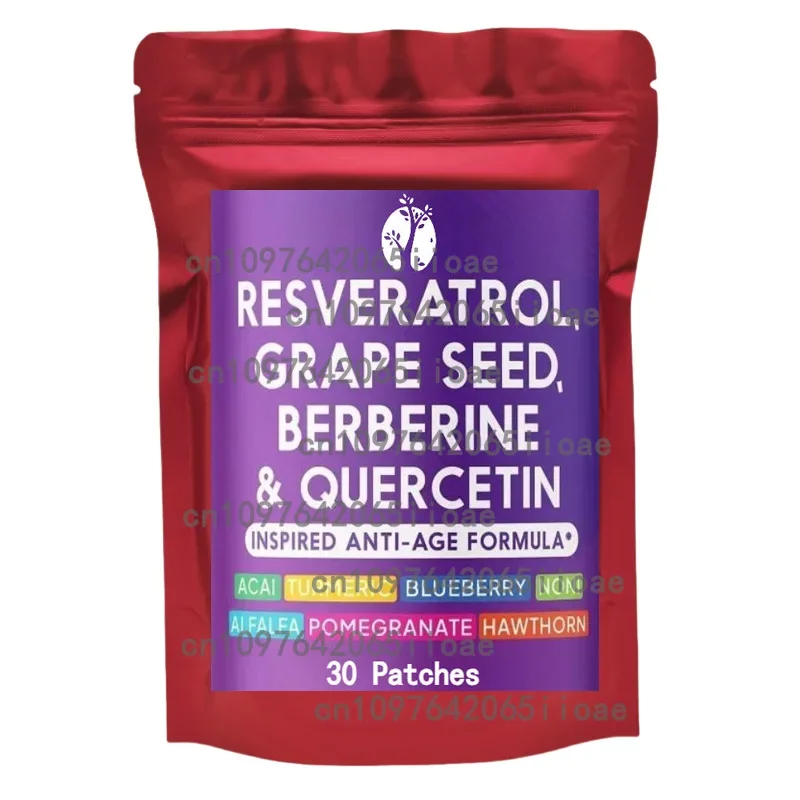 

Экстракт виноградных косточек Resveratrol, асфаркошная кислота, добавка желатинового полифенола, 30 пластырей