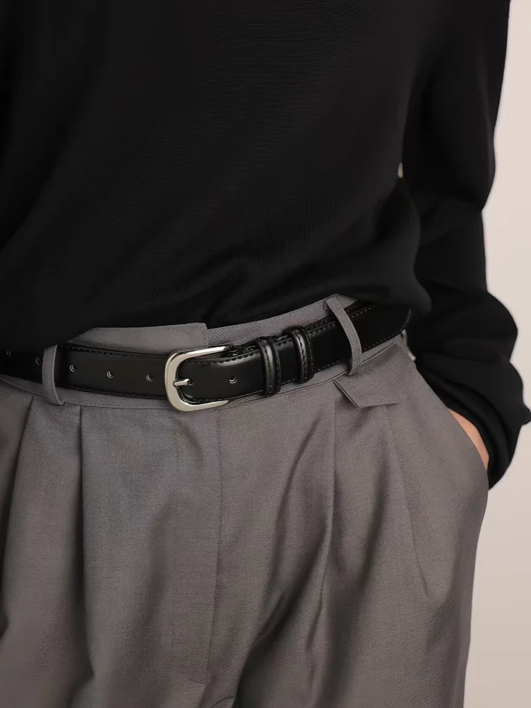 black-simple-genuine-leather-women-belt-casual-waist-belt-for-jeans-dress-new