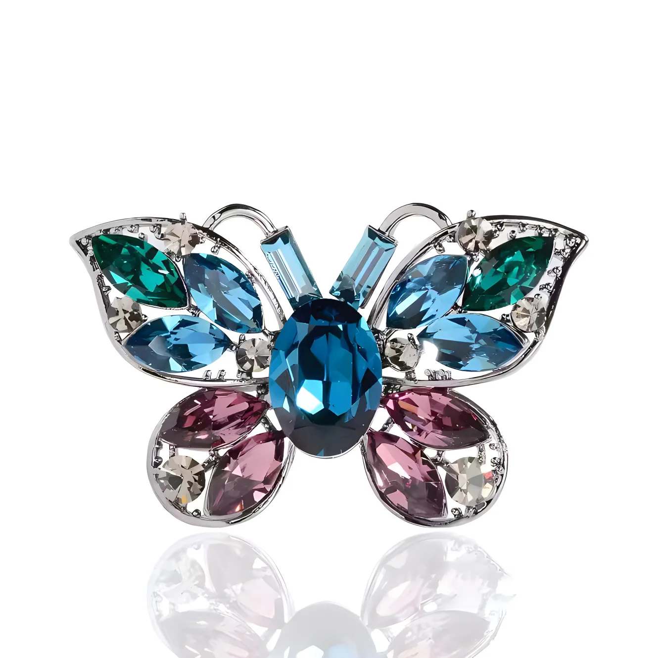 Europäische und amerikanische Retro-Schmetterlingsbrosche, Herren- und Damenaccessoires, Nachahmung von Kristall, Insektendesign, Sinn für Nische, Temperame