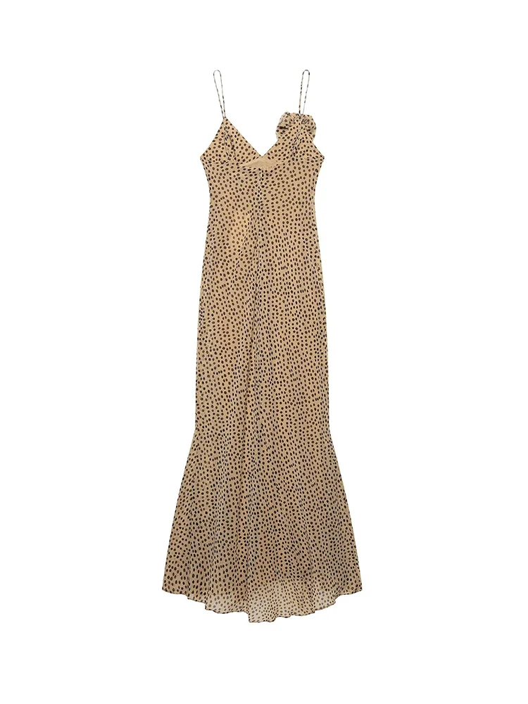 TFMLN المرأة العميق الخامس الرقبة نقطة فستان ماكسي بلا أكمام حبال يزين طويل مساء حفلة كلوبوير مثير عارية الذراعين فساتين أنيقة