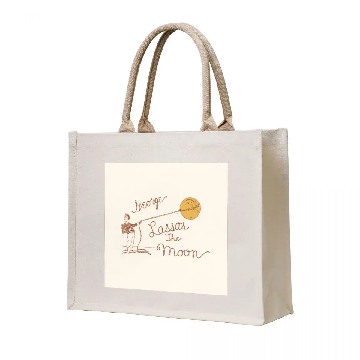 

George Lassos the Moon Tote Bag large size bags tote bag men Custom bag Large bags for women