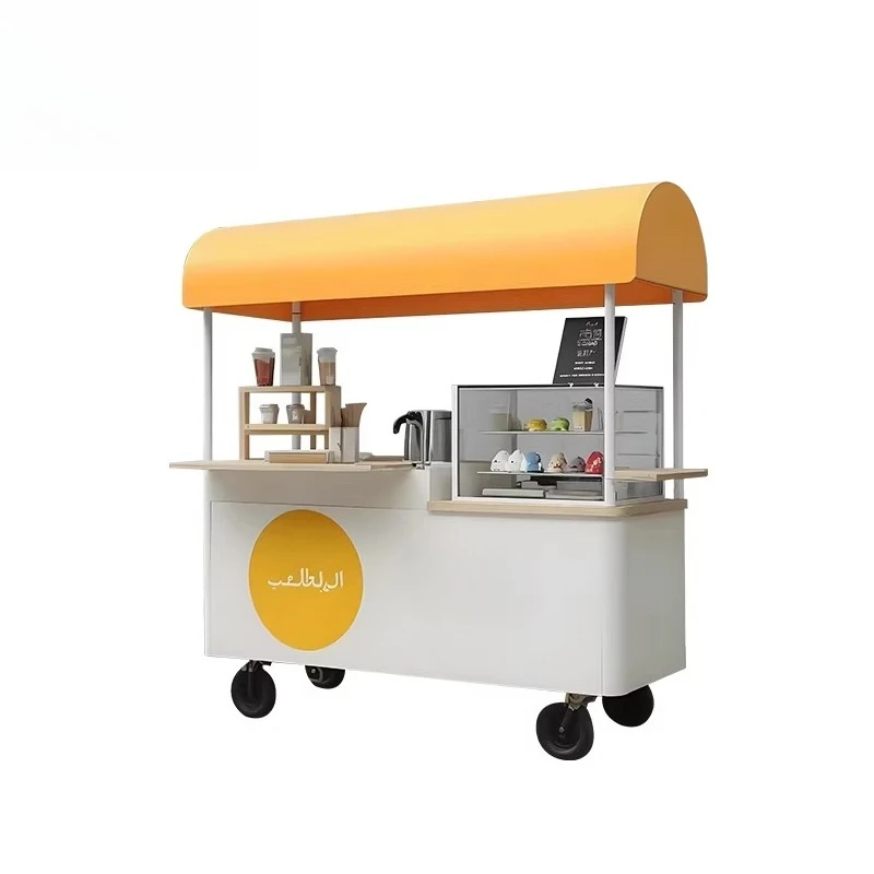 Tieyi stall trolley mobile coffee milk tea shop display commercial street commercial outdoor float market kiosk