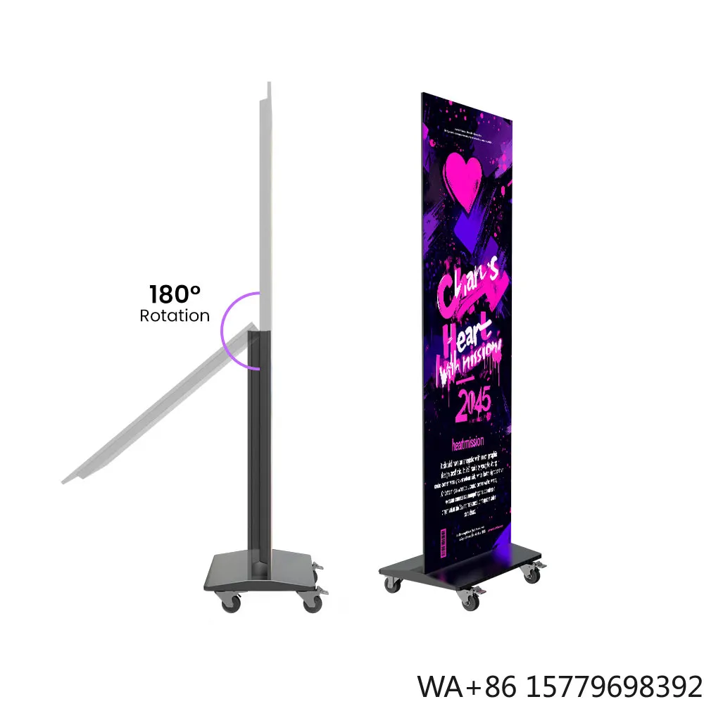 High Definition GOB Foldable Seamless Splicing Outdoor Indoor P2.5 P2 P1.86 P1.53 P1.25 Double Side LED Poster