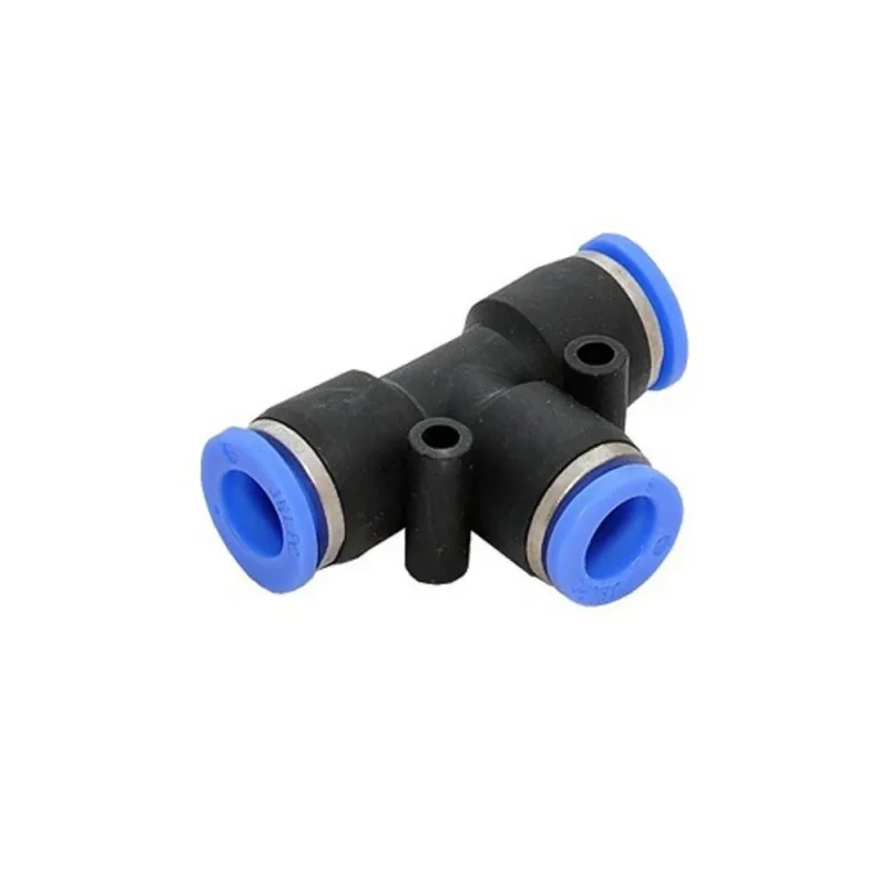 

3 Way T shaped Pneumatic Connector 4mm 6mm 8mm 10mm 12mm 14mm 16mm OD Pipe Push In Air Gas Slip Lock Quick Connector Adapters