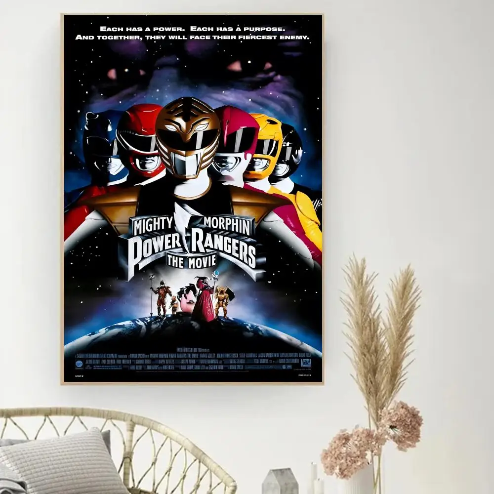 Affiche de calligraphie et peinture TV M-Mighty Morphin Power Rangers, décoration moderne pour la maison, images artistiques sur toile pour la maison