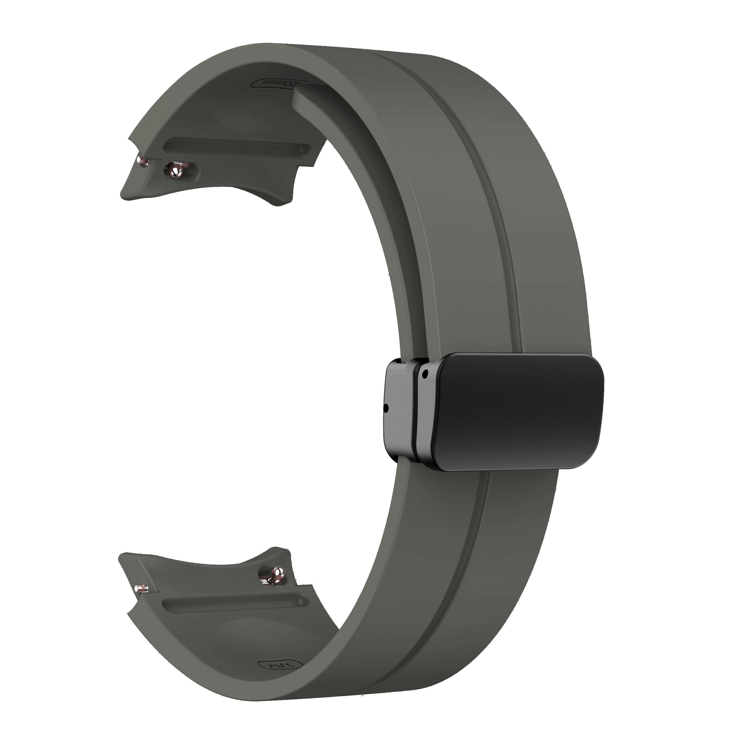 Magnetic D Buckle Silicone Band For Samsung Galaxy Watch 6 5 Pro 4 Classic 47mm 45mm 44mm 40mm Sports Strap Replacement Bracelet