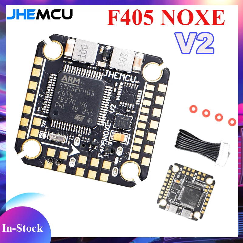 

JHEMCU F405 NOXE Baro OSD BlackBox 5V 10V BEC 3-6S Flight Controller 20X20mm for FPV Freestyle Drones DIY Parts