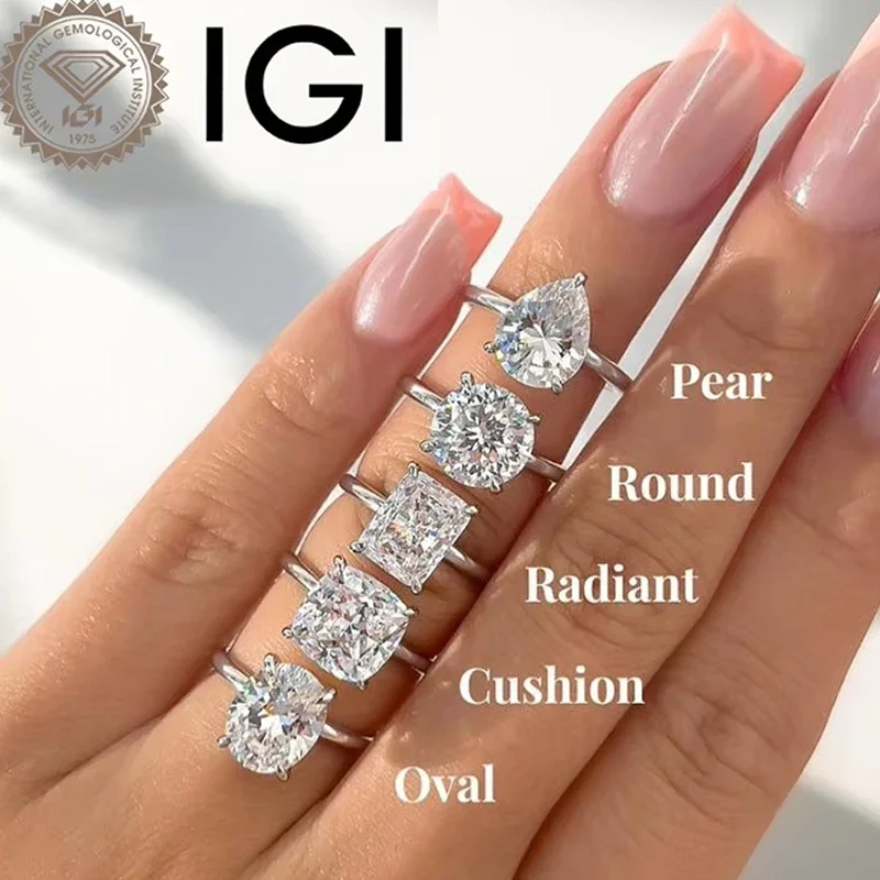 

Customize Ring 10K 14K 18K Gold 1ct Wedding Ring Lab Grown Diamomd Rings Oval Cut Wedding Engagement Band HPHT/CVD Diamond Ring