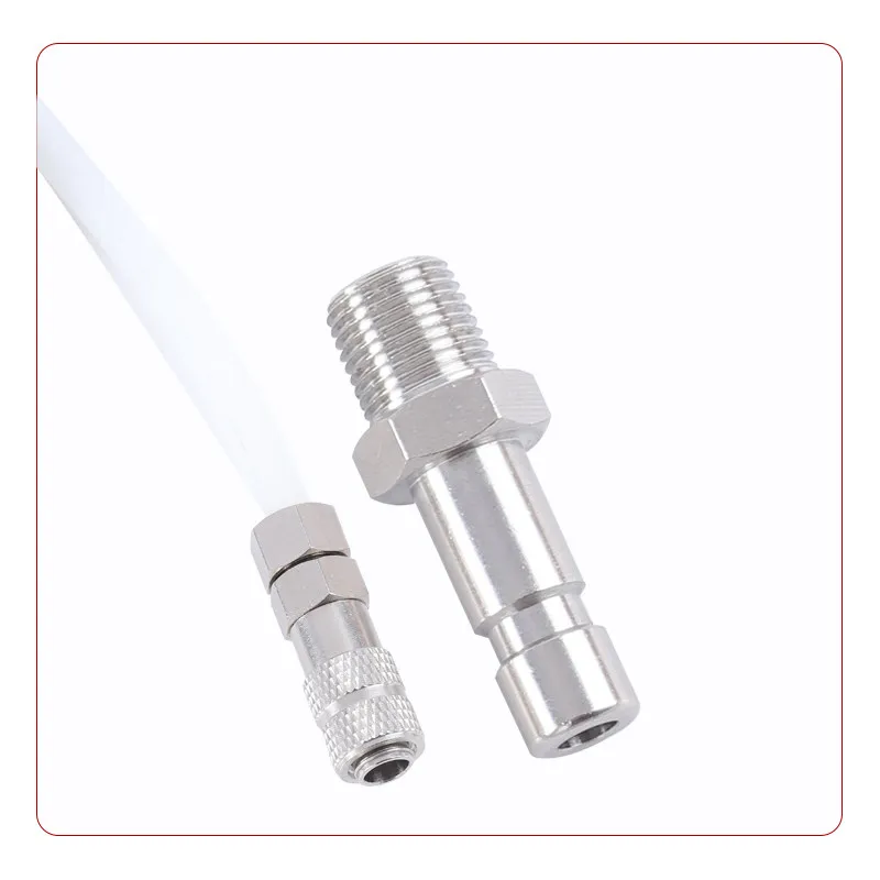 1pcs Mal-e grease app-licator flows through o-il pump, fuel nozzle R1/8