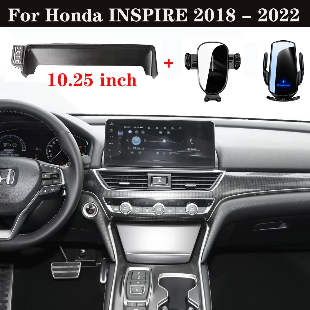 

Car Phone Holder For Honda INSPIRE 2018 2019 -2021 2022 10.25- inch Screen Fixed Bracket Base Wireless Charging Phone Mount Car