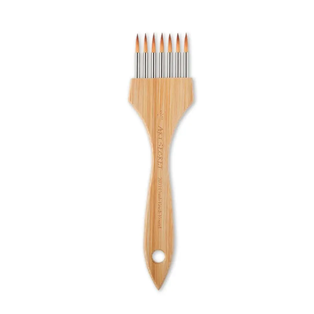 

Round/Flat Multi-Tooth Painting Brush Flexibility Smooth Painting Watercolor Brush Nylon Good Pigment Adsorption Art Paint Brush