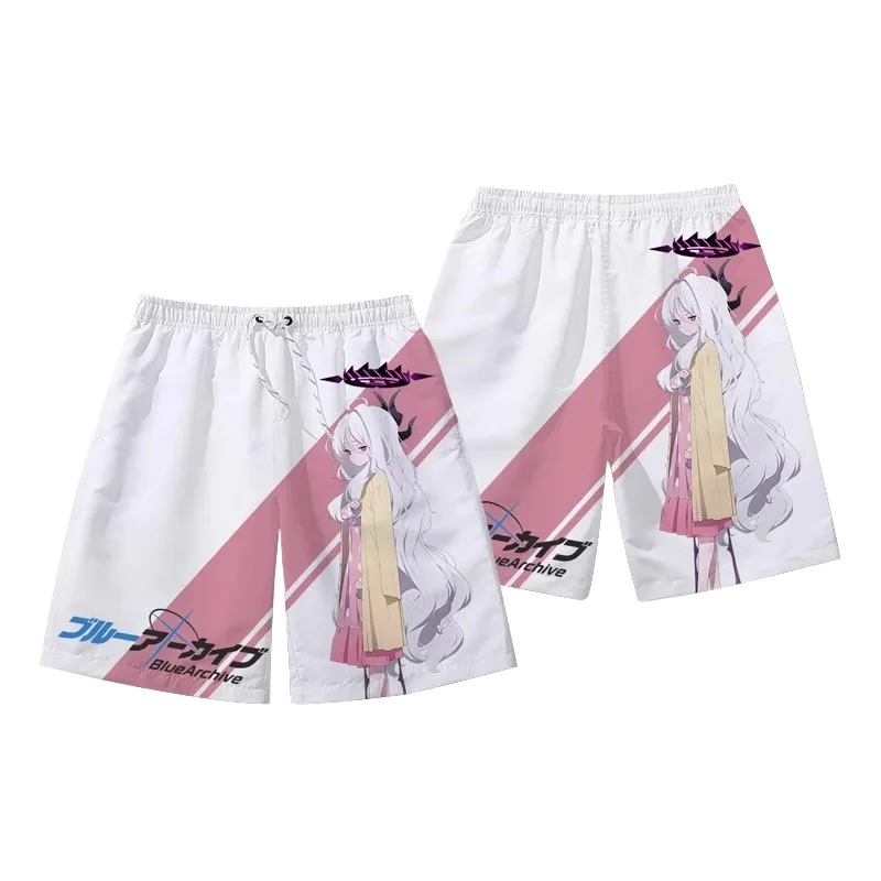 Azul arquivo sorasaki hina shorts 3d impressão dos desenhos animados anime calções de praia dos homens verão 2025 novas mulheres calças curtas esportes crianças inferior