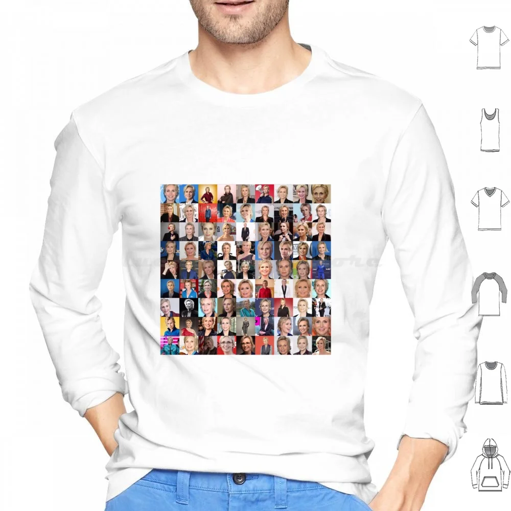 Jane Lynch Collage-Many Items Available Hoodies Long Sleeve Glee Gleek Finchel Klaine Brittana Warblers Cheerios Rachel