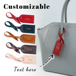 Customized name pu leather high-end and simple suitcase accessories luggage tags, boarding passes, identification plates